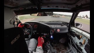 24hrs of lemons CMP 2020, Rallifart near miss with TuRD