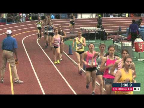 Girls Mile Race Walk - New Balance Nationals Indoor 2014