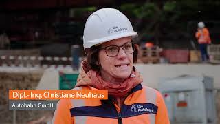 Talbrücke Sechshelden: Das Abbruchgerüst (Autobahn GmbH)