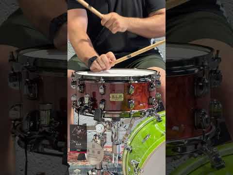 Mint Tama LGB146NQB 6" x 14" S.L.P. Series G-Bubinga Snare Drum - Natural Quilted Bubinga image 8