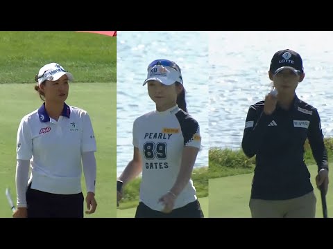 Minjee Lee, Ye Won Lee and Youmin Hwang 2024 Hana Financial Round 1