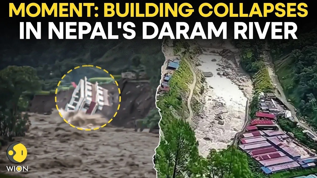 Nepal Flood Horror LIVE: Entire Ward Office Building Plunges Into Daram River | WION