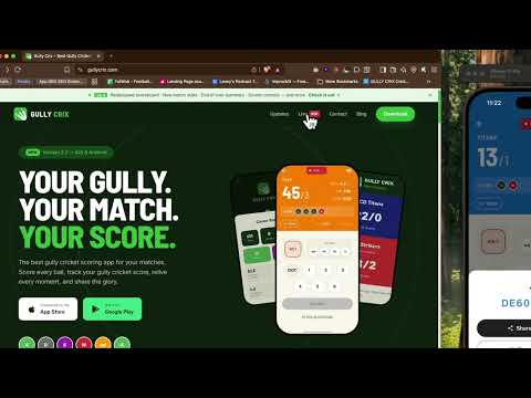 GULLY CRIX Cricket Scorer App