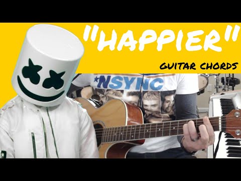 How To Play "Happier" - Guitar Chords and Tabs - Marshmello ft. Bastille