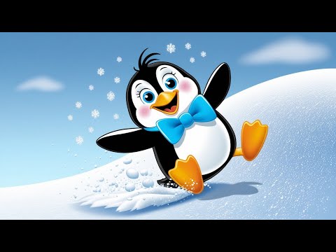Pinguinul danseaza pe gheata ❄️ Hop, hop, sus ma duc! Cantece pentru copii(desene animate)|Cip-Cirip