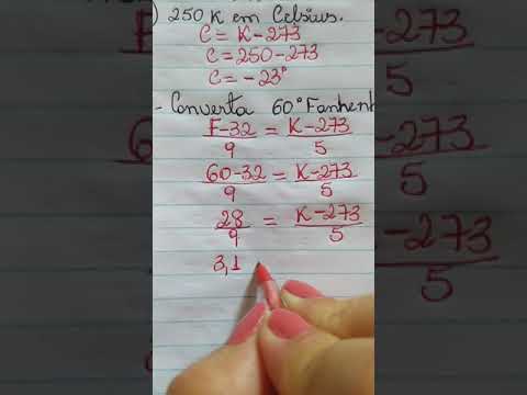 Transformações de temperatura: escala Kelvin