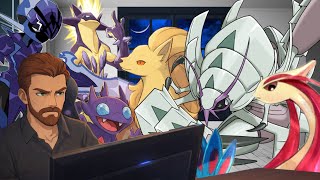 Big chillin looking at Pokémon cards