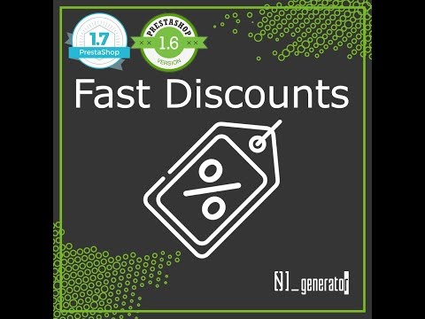 Create product discounts fast and Easy - PrestaShop Module