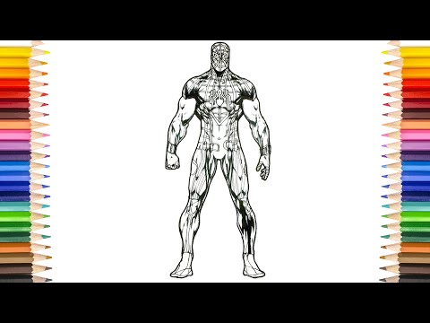 SPIDER-MAN Miles Morales Drawing And Coloring Pages | What if Miles Has This Spider BODY