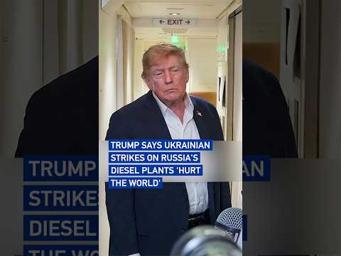 Trump says Ukrainian strikes on Russia's diesel plants 'hurts the world'