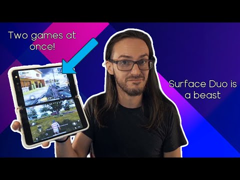 Playing Cod Mobile AND PUBG simultaneously on Surface Duo. (Duo is still a beast)