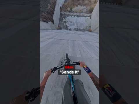 Biker Sends Near Vertical Line