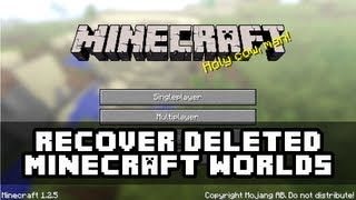 Minecraft: How to recover a deleted Minecraft world in 1 MINUTE! (Minecraft world recovery tutorial)