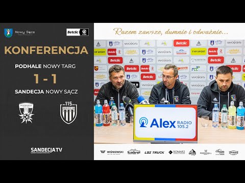 Podhale Nowy Targ - Sandecja Nowy Sącz 1:1 (1:0), pomeczowa konferencja prasowa | 18.10.2025