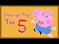 NEW George Pigs Top 5 Adventures Peppa Pig Kids Cartoons