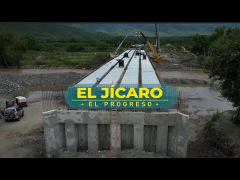 Avances en el puente vehícular al ingreso de El Jícaro, El Progreso.