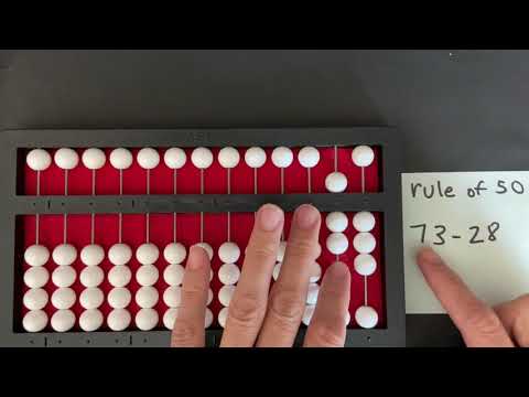Cranmer Abacus Subtraction Counting Method Rule of 50