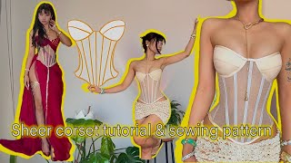 How to make a Sheer/ base corset & A4 PDF Patterns - tutorial