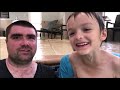 Leland Pushes Uncle Jay Into Swimming Pool For Our Field Trip