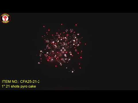 CFA25-21-2 1'' 21 shots multishots 500g fireworks cake