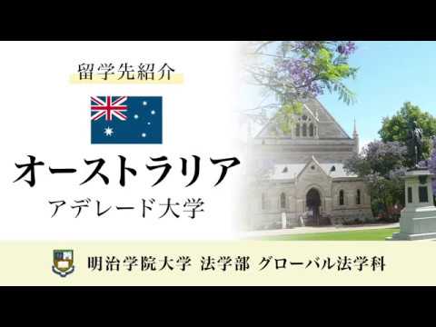 法律学科 【明治学院大学】 グローバル法学科 留学先紹介 オーストラリア アデレード大学