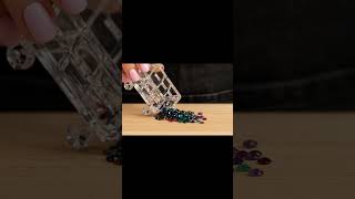 ガラスの手押し車で宝石を運ぶ Transporting Gems in a Glass Wheelbarrow #glass #jewelry  #asmr #shorts #ai