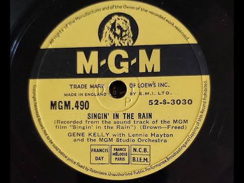 Gene Kelly 'Singin' In The Rain'  1952 78 rpm