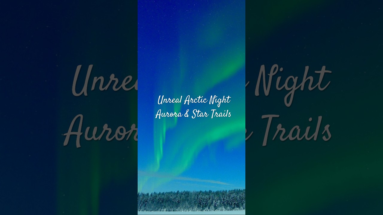 Arctic Night Feels Unreal｜北極圏の夜空に広がるオーロラと星が描く奇跡の光景 #Aurora #NorthernLights #ArcticSky #Finland