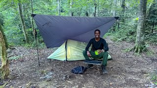 TINY TENT Camping With DEAD PEOPLE Deep In The Forest !!