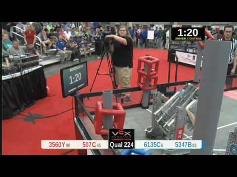 2015 VRC Tech Q224 - 3560Y 507C vs 6135C 5347B - 30 to 36 - VEX Worlds 2015 - Technology Division