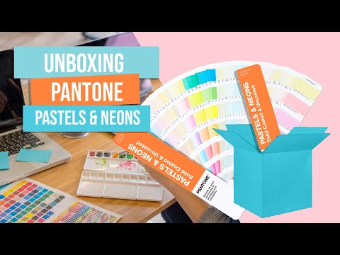 Unboxing Pantone Pastel Neon Guide Color Chart | Bright Neon and Trending Pastel Color Guide Coated