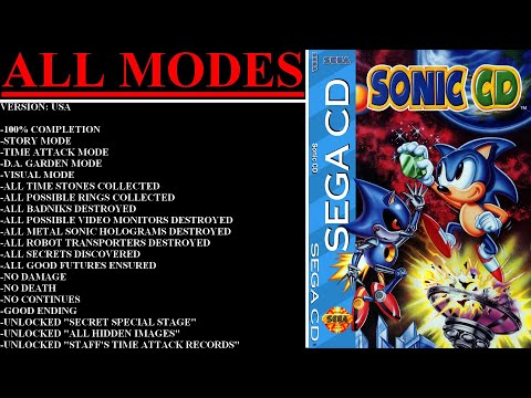 Sonic CD [USA] (Sega CD) - (Longplay - All Modes | 100% Completion)
