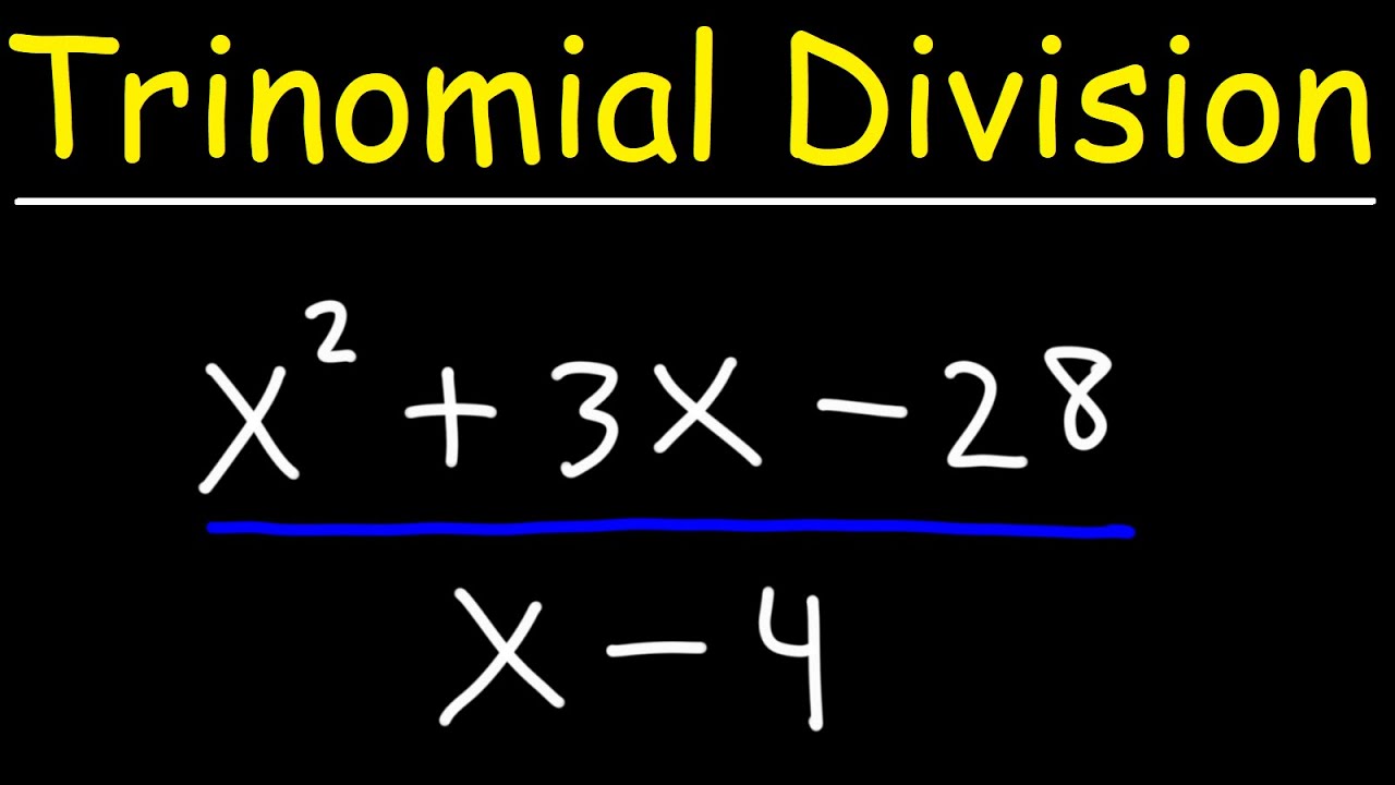 How to Divide a Trinomial by a Binomial Using Long Division and by Factoring - GED Math