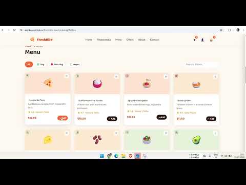 Task Demo - DAS004787 - FreshBite - Online Food Ordering