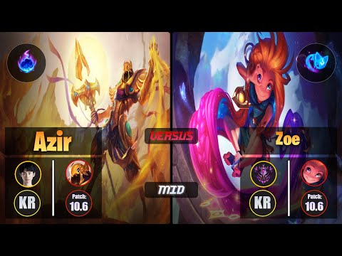 Doinb AZIR (Mid) [Arcane Comet] VS ZOE - Master KR Patch 10.6