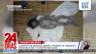 Download lagu 3-anyos na batang babae, pinatay at umano'y ginahasa ng 17-anyos na kuya | 24 Oras Weekend mp3