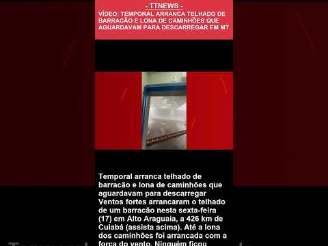 🌪️ TEMPORAL DESTRÓI TUDO! : Vento arranca telhados e lonas em barracão do Paraná 💨