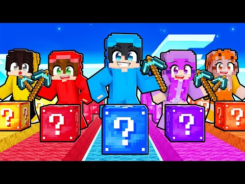 5 OYUNCU vs ŞANS BLOK YARIŞI - Minecraft