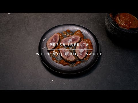 Preas Iberica with Mojo Rojo Sauce
