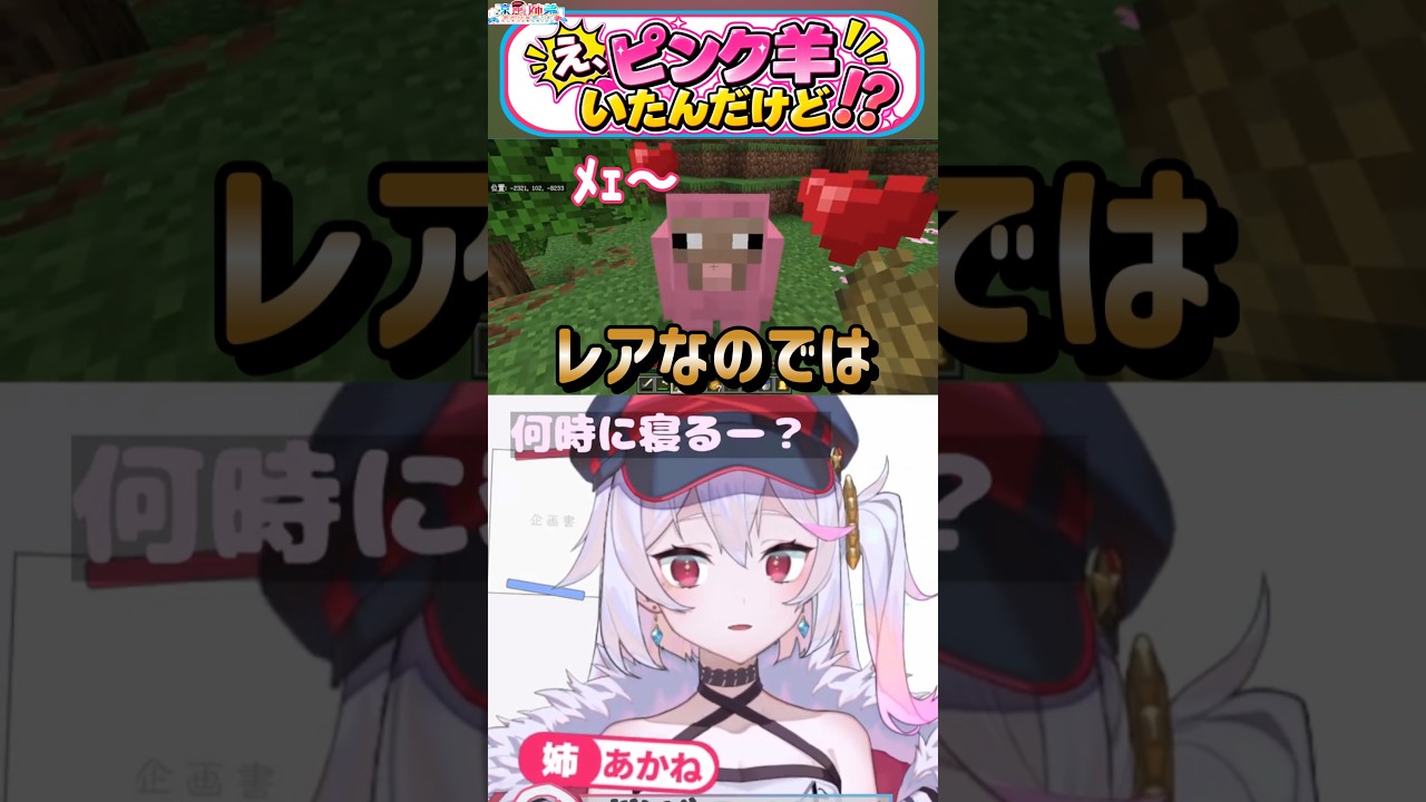 マイクラでピンクの羊を見つけた姉の反応ｗ【VTuber】【Minecraft】