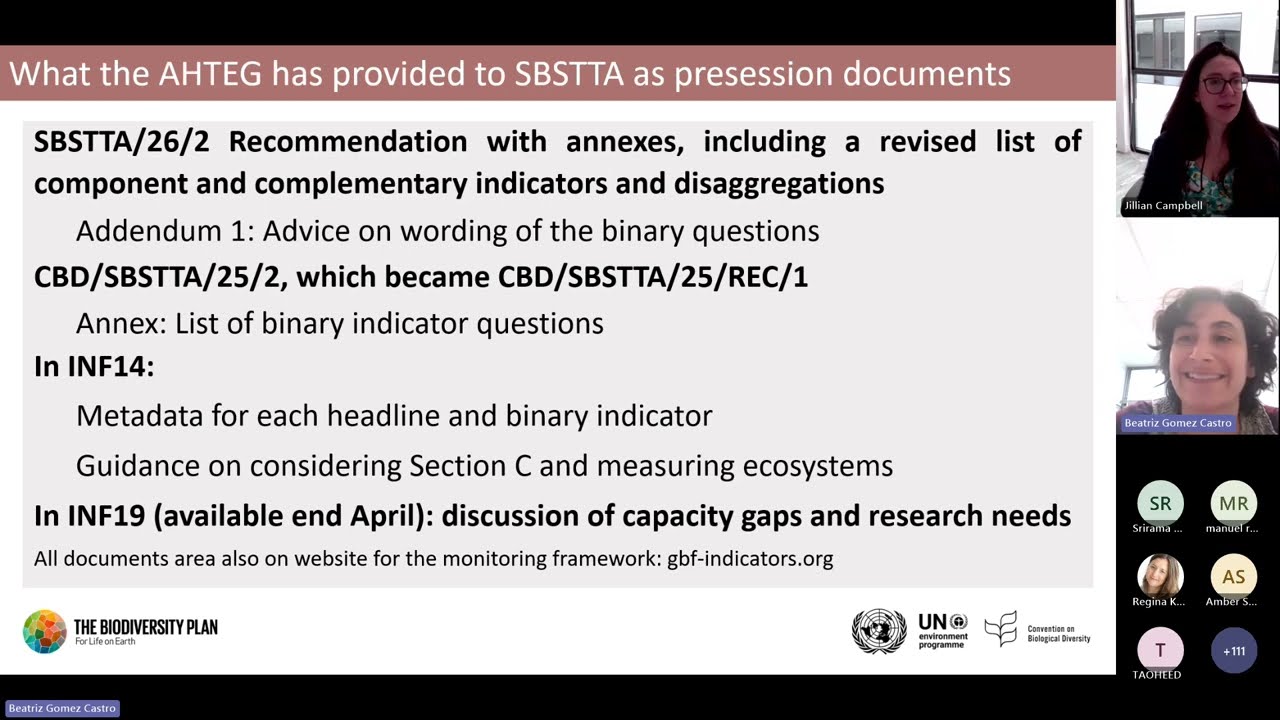Webinar: Results of the Access and Benefit Sharing Study and Monitoring Indicators C1, C2 & 13b