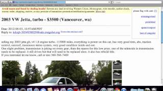 Craigslist Vancouver Washington - Clark County Used Cars for Sale by Owner in 2012