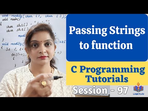 C-97-Functions in C|Passing Strings to function|#passingstringstofunction#clanguage#logicflow