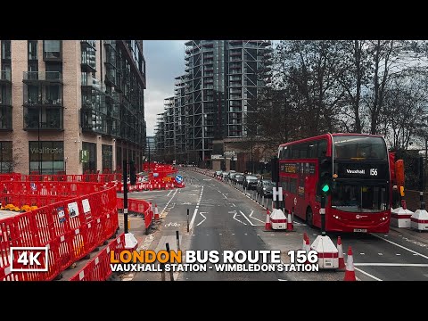 London Bus Ride Route 156 | Vauxhall to Wimbledon | Upper Deck POV | Everyday London Life by Bus 🚍