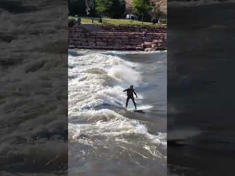 surfing on the Colorado River #glenwoodsprings #surfing #whitewater #water #coloradoriver #colife