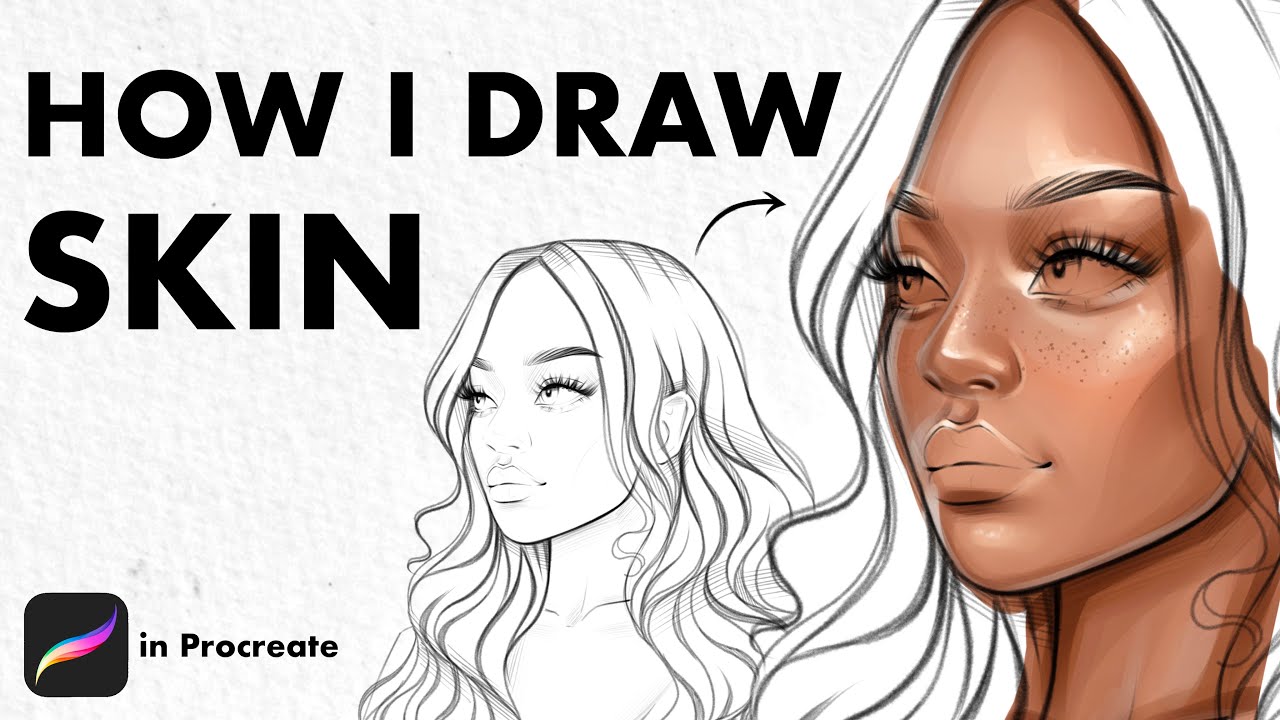 How To Draw Skin In Digital Art | draw skin in PROCREATE step by step