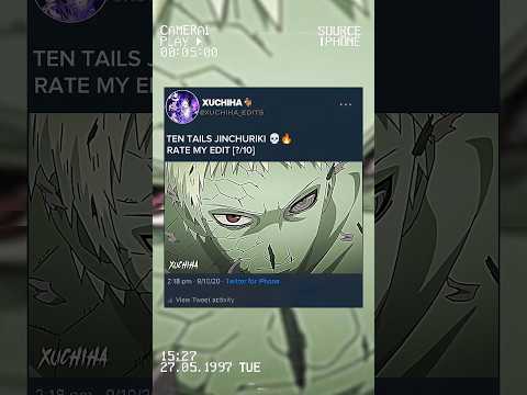 Ten tails jinchuriki obito 🐐🔥 #naruto #anime #shorts