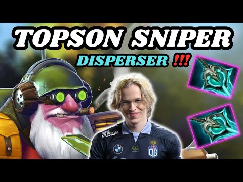 🔥 TOPSON Sniper Midlane Highlights 🔥 Sniper By Topson Disperser Build - Dota 2