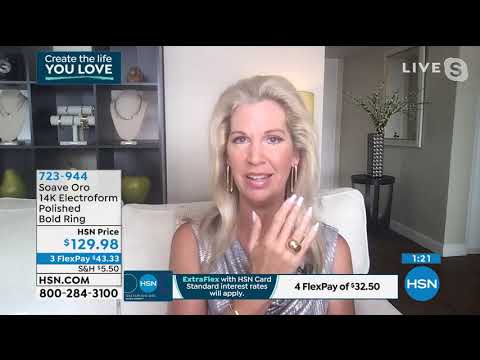 Soave Oro 14K Gold Electroform Polished Bold Ring