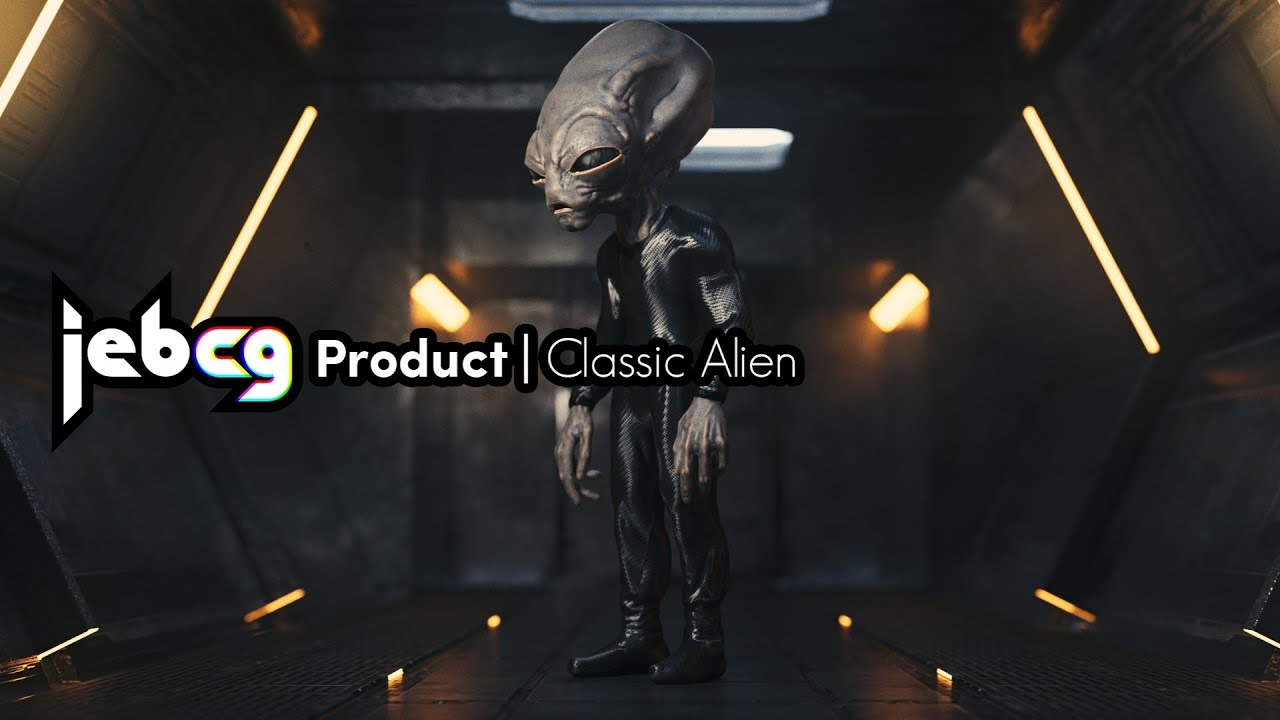 Blender Alien Klasik Model 3D